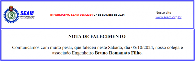 035 – Nota de Falecimento